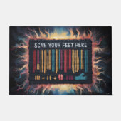 Comical Voet Impressie Barcode Deurmat (Voorkant)