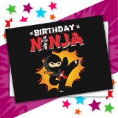 Comicboekstijl Super Feest Verjaardag Ninja Briefkaart