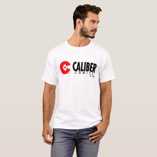 Comics Caliber logo horizontal t-shirt blanc (Devant entier)