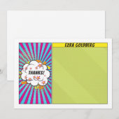 Comics Comic Book Bar of Bat Mitzvah Dank u Bedankkaart (Voorkant / Achterkant)