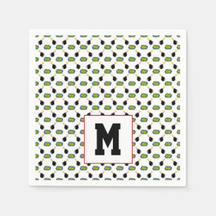 Comics Funny Superheld Boom Bomb Smart Initiaal Servet