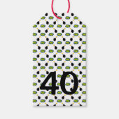 Comics Superheld 40th Birthday Pow Boom Zap Funny Cadeaulabel (Voorkant)