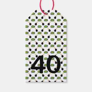 Comics Superheld 40th Birthday Pow Boom Zap Funny Cadeaulabel