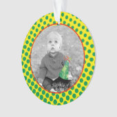 Comics Superhero Stippen Kids Verjaardag FOTO NAAM Ornament (voorkant)