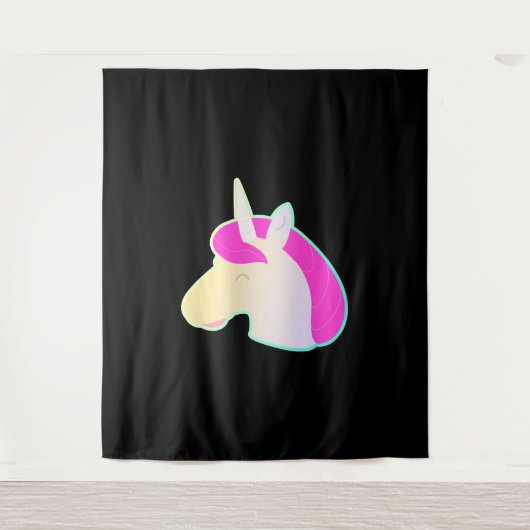 comicstyle unicorn! wandkleed (Voorkant)