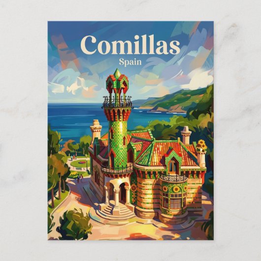Comillas Spanje Briefkaart (Voorkant)