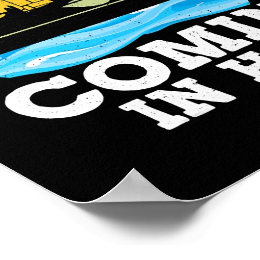 Comin Hot Funny Lake Party Pontoon Boating Poster (Hoek)