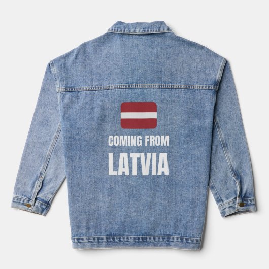 Coming from Latvia Denim Jacket (Achterkant)