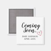 Coming Soon New Baby Announcement Magnet Magneet (Voorkant / Achterkant)
