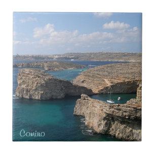 Comino eiland in Malta Tegeltje