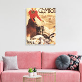 Comiot Motocycle Poster voor dames- en ganzenpromo Canvas Afdruk (Insitu (Woonkamer))