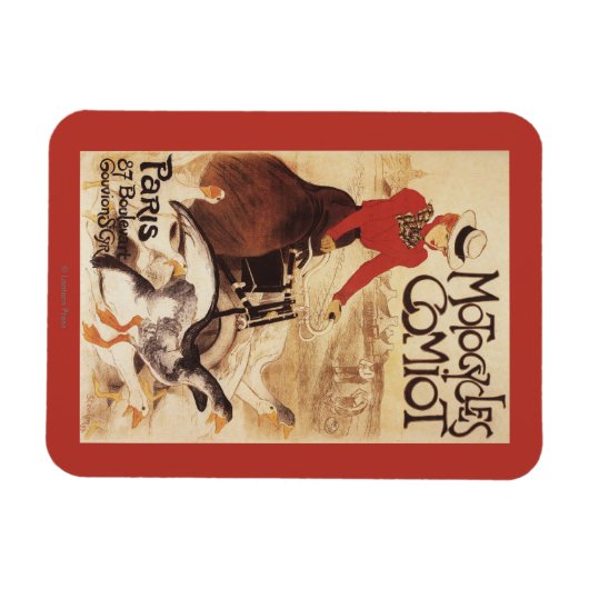 Comiot Motocycle Poster voor dames- en ganzenpromo Magneet (Horizontaal)