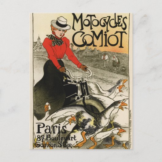 Comiotmotorfietsen Briefkaart (Voorkant)