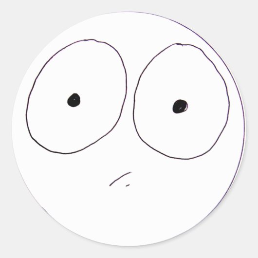 Comique Face Ronde Sticker (Voorkant)