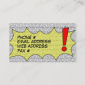 Comique parlez le carte de visite (Dos)