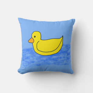 Comisch geel Ducky Sierkussen