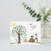 Comische adreswijziging II-Briefkaarten Aankondigingskaart (Staand voorkant)