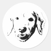 Comische Pup Sticker (Voorkant)