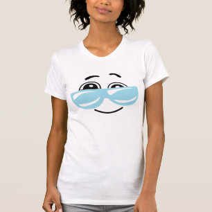 Comische Schaduw Smirk Emoticon T-shirt