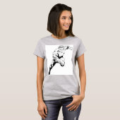 Comische stijl - Swift Jump, zwart en wit T-shirt (Voorkant volledig)