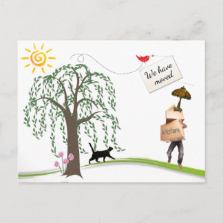 Comische verandering van adres Briefkaarten