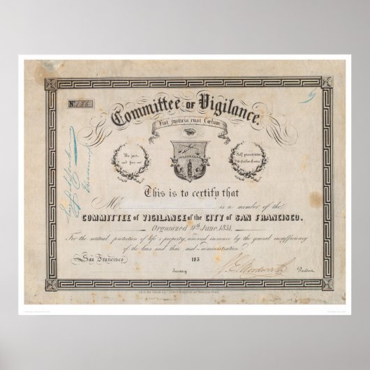 Comité van waakzaamheid, San Francisco (2539A) Poster (Voorkant)