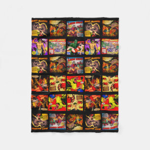 Comités van de Kunst van de vintage Verschrikking Fleece Deken