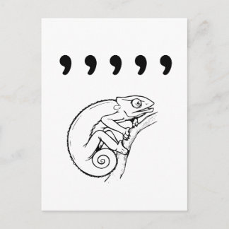 Comma Chameleon Briefkaart