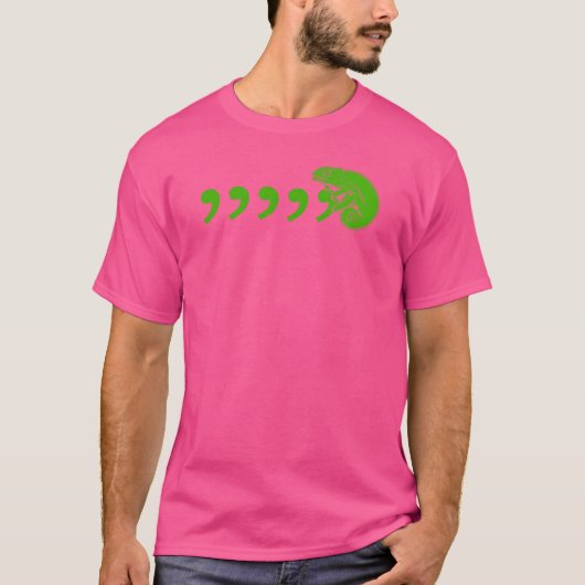 Comma Chameleon grappig T-shirt (Voorkant)