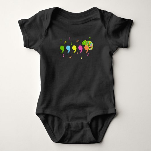 Comma Chameleon Lizard Reptiles Romper (Voorkant)