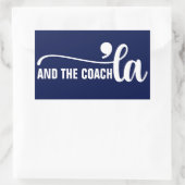 Comma en coach | Kamala Harris Coach Blue Rechthoekige Sticker (Tas)