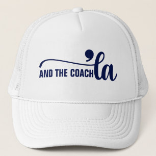 Comma en coach Kamala Harris Coach Blue Trucker Pet
