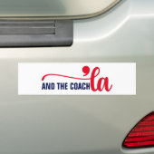 Comma en coach | Kamala Harris Coach Bumpersticker (Op auto)