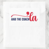 Comma en coach | Kamala Harris Coach Rechthoekige Sticker (Tas)
