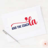 Comma en coach | Kamala Harris Coach Rechthoekige Sticker (Envelop)