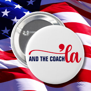 Comma en coach Kamala Harris Coach Ronde Button 5,7 Cm