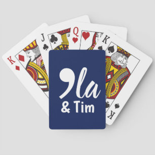 Comma Kamala en Tim 2024 Pokerkaarten
