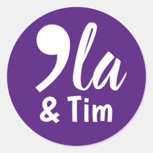 Comma Kamala en Tim 2024 Ronde Sticker