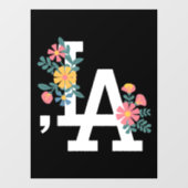 Comma la Floral Kamala Harris voor President 2024 Raamsticker (Vel)