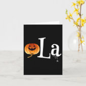 Comma La Funny Kamala Harris Halloween Pompoen Man Kaart (Gele Bloem)