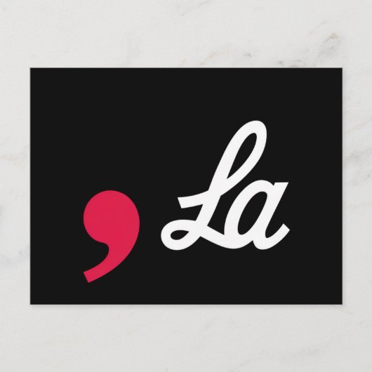 Comma La Funny Punctuation Kamala Harris Briefkaart (Voorkant)