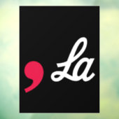 Comma La Funny Punctuation Kamala Harris Raamsticker (Vel 3)