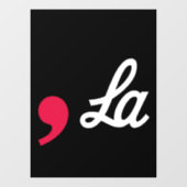 Comma La Funny Punctuation Kamala Harris Raamsticker (Vel)