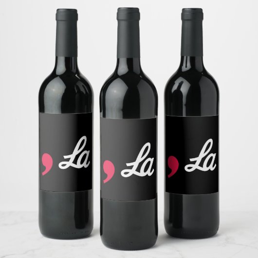 Comma La Funny Punctuation Kamala Harris Wijn Etiket (Flessen)