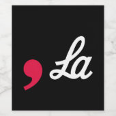 Comma La Funny Punctuation Kamala Harris Wijn Etiket (Enkel label)