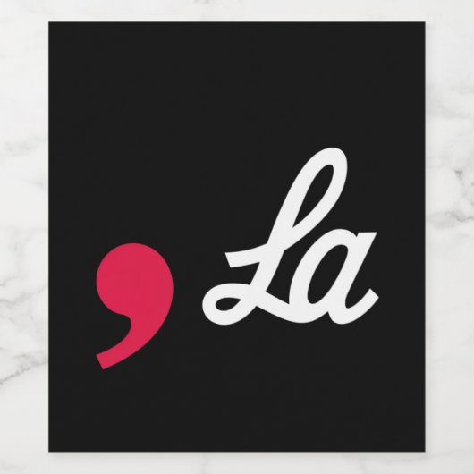 Comma La Funny Punctuation Kamala Harris Wijn Etiket (Enkel label)