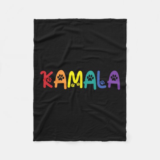 Comma La Harris Grappige Kat Lettering LHBT Regenb Fleece Deken (Voorkant)