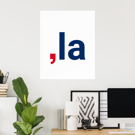 Comma La kamala grappige uitspraak patriottisch Poster (Thuiskantoor)