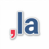 Comma La kamala grappige uitspraak rood blauw Sticker (Voorkant)