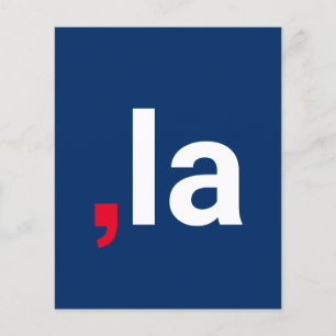 Comma La kamala grappige uitspraak rood wit blauw Flyer